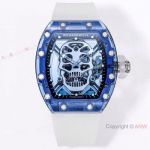 MS Factory AAA Swiss Replica Richard Mille RM 052 Skull Blue Sapphire Watch
